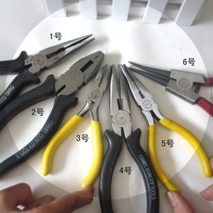 睿新5寸尖嘴钳子直头尖咀钳125mm铆钉工具尖头拆链条老虎钳卡簧钳