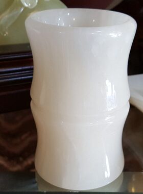 筒办公用品包邮工艺品石雕筒文具文房四宝毛笔玉石创意笔笔筒