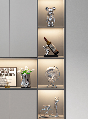 现代轻奢玄关红酒架酒柜装饰品摆件2022年新款客厅高端.大气上档