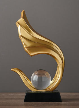 酒柜办公室桌装饰品摆件现t代轻奢高档客厅玄关电视柜家居抽象艺