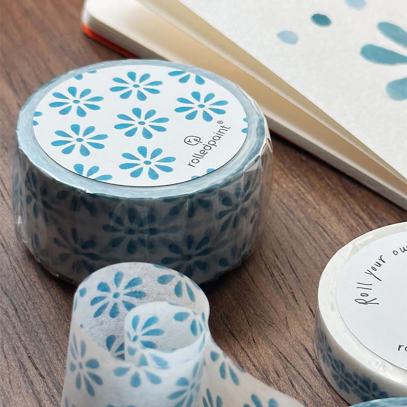 韩国rolledpaint简约覆古美纹和纸胶带DIY手账素材ins礼物封口贴