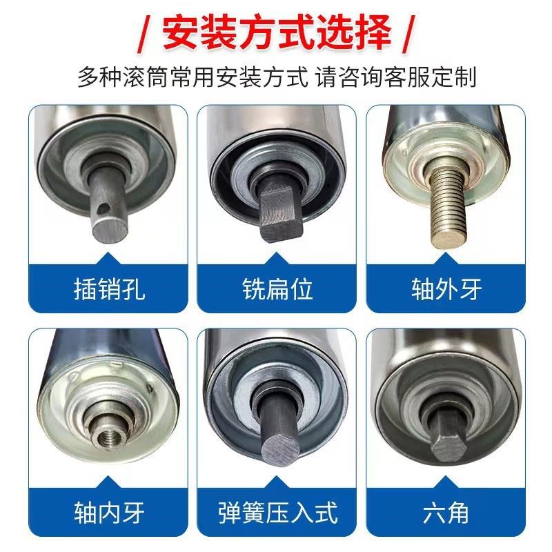 不锈钢链轮滚筒动力主动滚轮单双排镀锌包胶输送机流水线传动托辊
