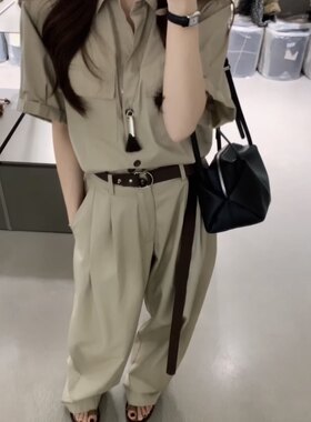 非真实价格：韩国Chic气质温柔小女人设计感时髦休闲西装套装