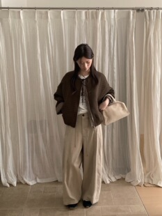非真实价格：韩国Chic韩系小个子短款外套女冬季新款宽松棉服上衣