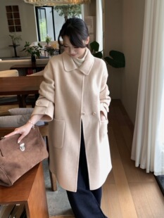 非真实价格：韩国Chic韩系简约百搭显瘦羊绒毛呢大衣外套冬新款女