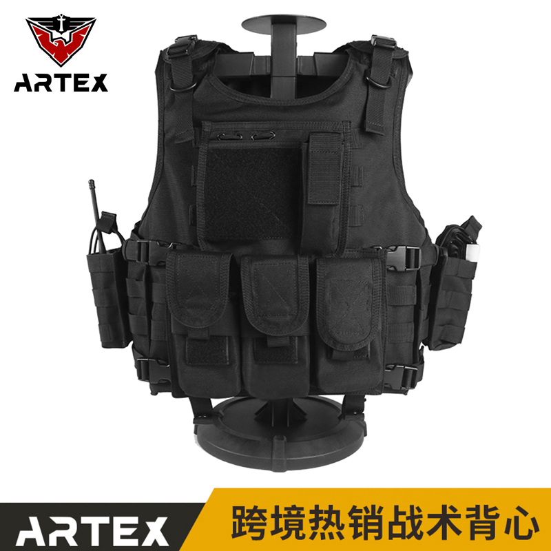 军迷多功能mohlle战术马甲作战背心黑色户外装备特战防弹战术背心