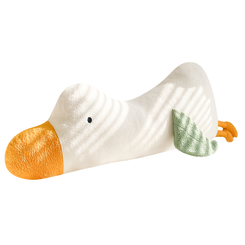 可爱大白鹅床头靠垫女生睡觉抱枕卧室床上超软靠枕大靠背垫可拆洗