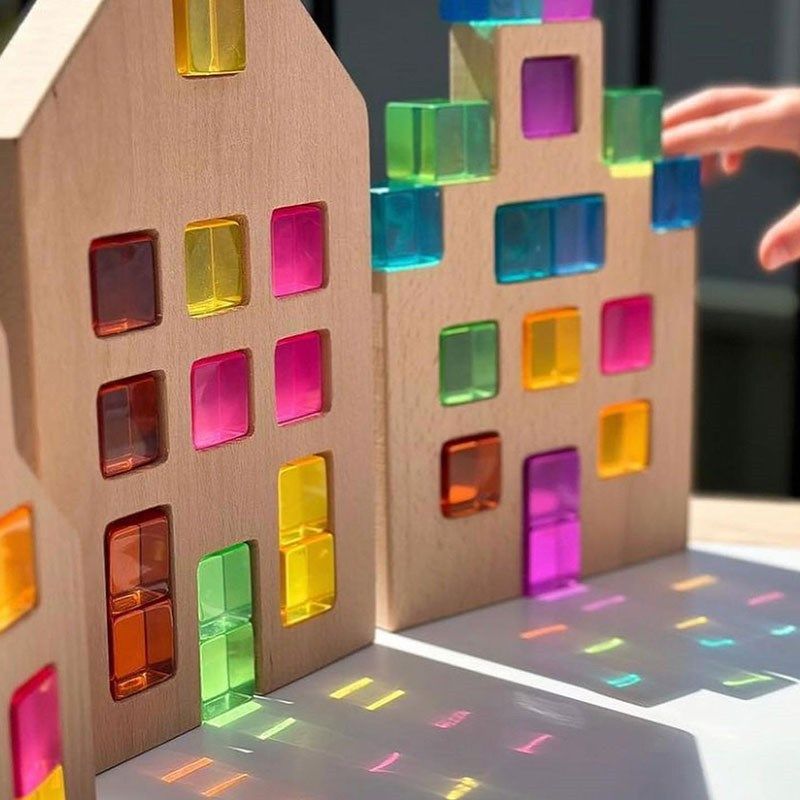 亚克力高透光立方体宝石积木儿童益智感官彩虹方块幼儿园玩具2岁+,玩具/童车/益智/积木/模型,木质积木,淘宝优惠券,粉丝福利购,淘宝优惠卷