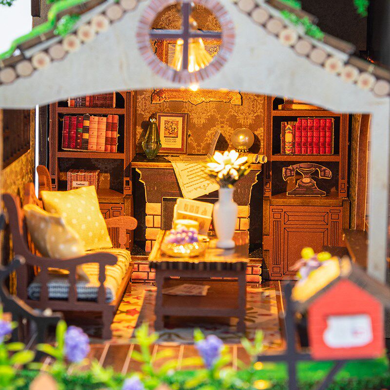 新品diy小屋微缩场景童话森林手工拼装积木房子建筑玩具模型别墅