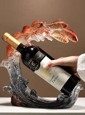年年有余锦鲤鱼红酒架酒柜装饰品摆件家用客厅家居餐边柜高级摆设