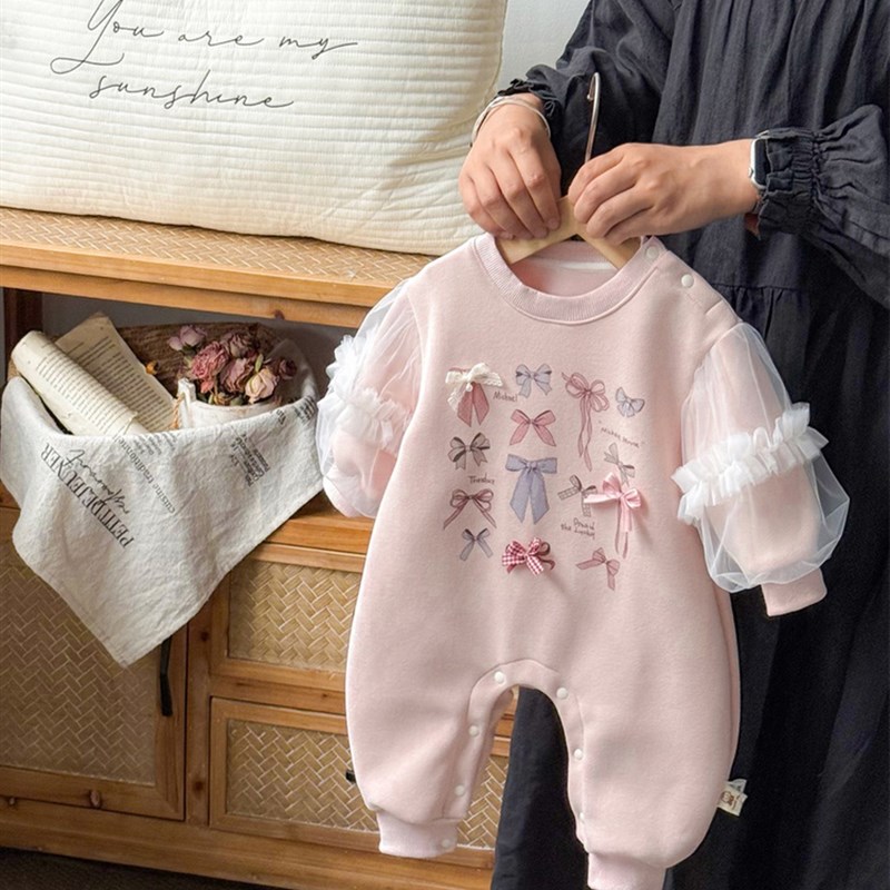 采购产品秋季婴儿服装,可爱的公主外出连衣裤,0-1岁女婴连衣裤,a