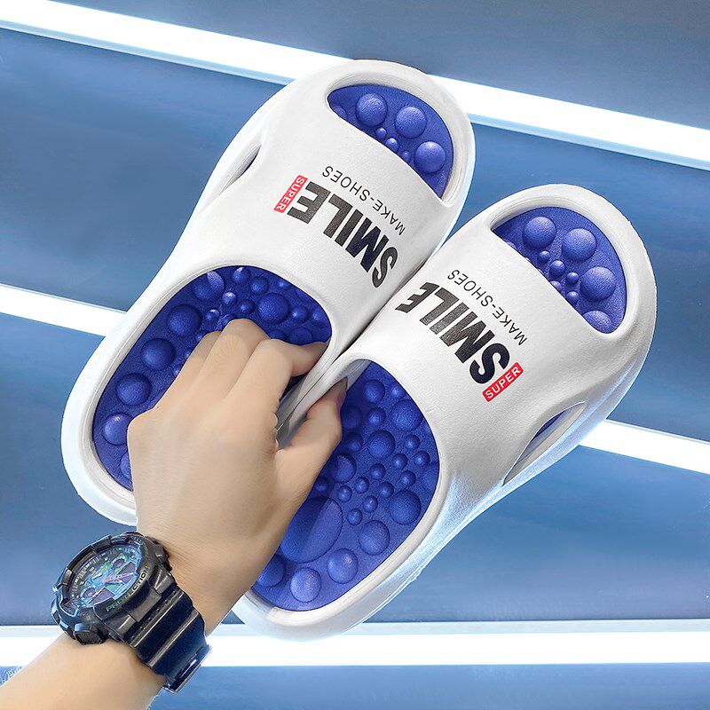 一字拖男款夏季外穿防滑防臭按摩拖鞋男士软底踩屎感沙滩运动凉拖