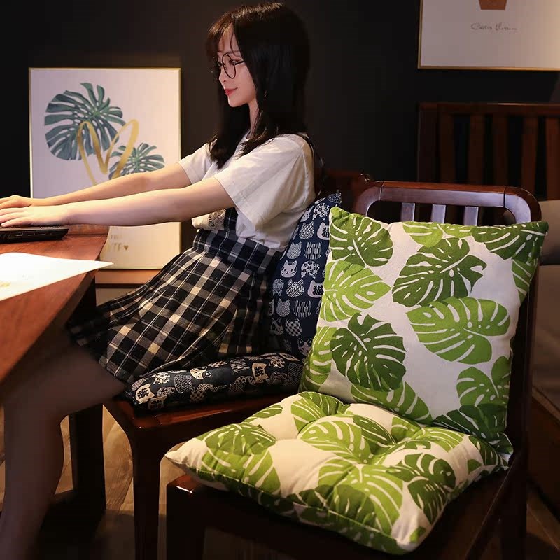 坐垫靠背一体办公室椅子靠垫椅垫久坐屁垫学生宿舍连体加厚垫子女