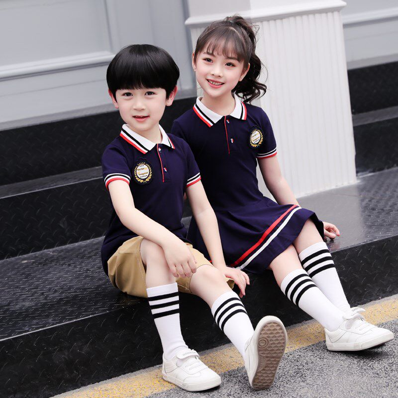 幼儿园园服英伦学院风班服夏季新款韩版老师服中小学生校服表演服
