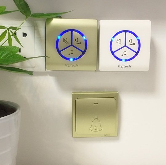 领普自发电门铃无线家用不用电池远距离别墅门铃呼叫器一拖一拖二