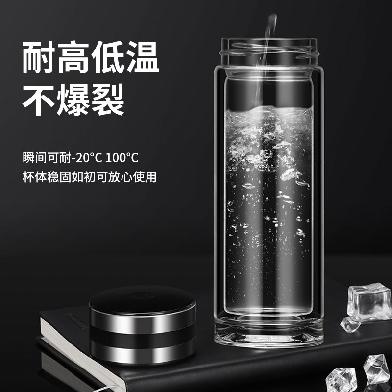 公司商务礼品定制logo送客户纪念礼物实用茶杯刻字私人订制玻璃杯