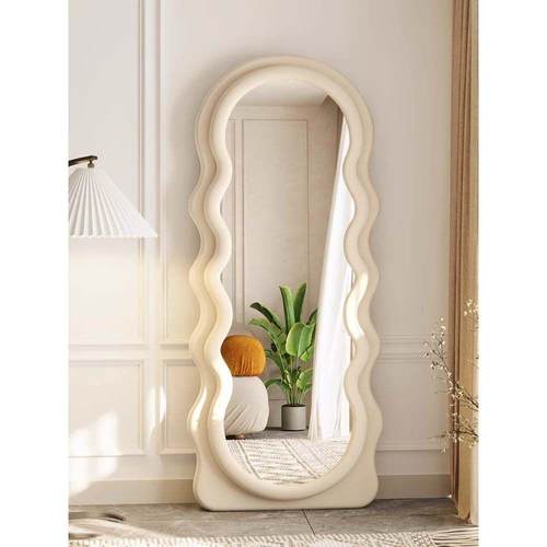 出租屋全身镜试衣镜靠墙大尺寸落地穿衣镜子家用显瘦防爆高清镜子