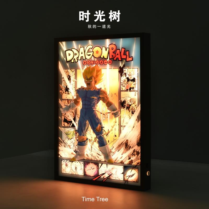 时光树七龙珠自爆贝吉塔冲出动漫手办3D立体画装饰挂画送朋友礼物