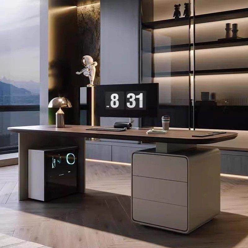 轻奢现代简约家庭办公电脑桌设计师高端实木写字台意大利极简主义,住宅家具,书桌,淘宝优惠券,粉丝福利购,淘宝优惠卷