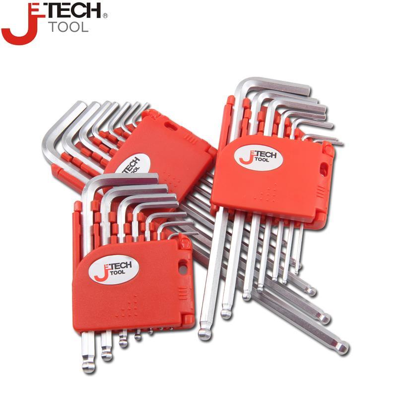 捷科工具内六角扳手套装球头L型六角螺丝刀组套六角匙多功能工具