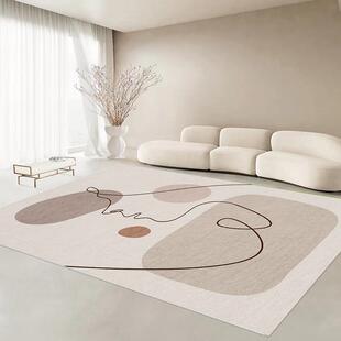 现代简单的黑白斯堪的纳维亚地毯客厅沙发风格咖啡桌垫家庭卧室床