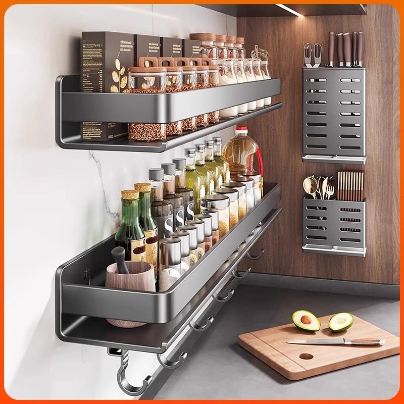 德国厨房置物架调料架多功能壁挂式调味料品罐墙上不锈钢收纳架子