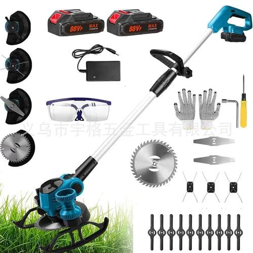 电动割草机家用小型锂电除草机草坪修剪机多功能打草机除草