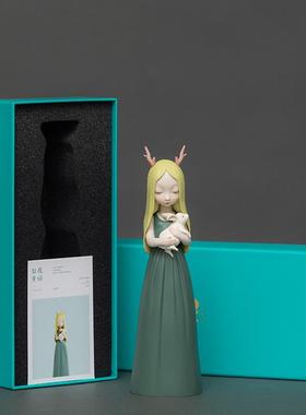 白夜童话晚安兔子饰品家装闺蜜结婚女孩礼物创意学习减压图