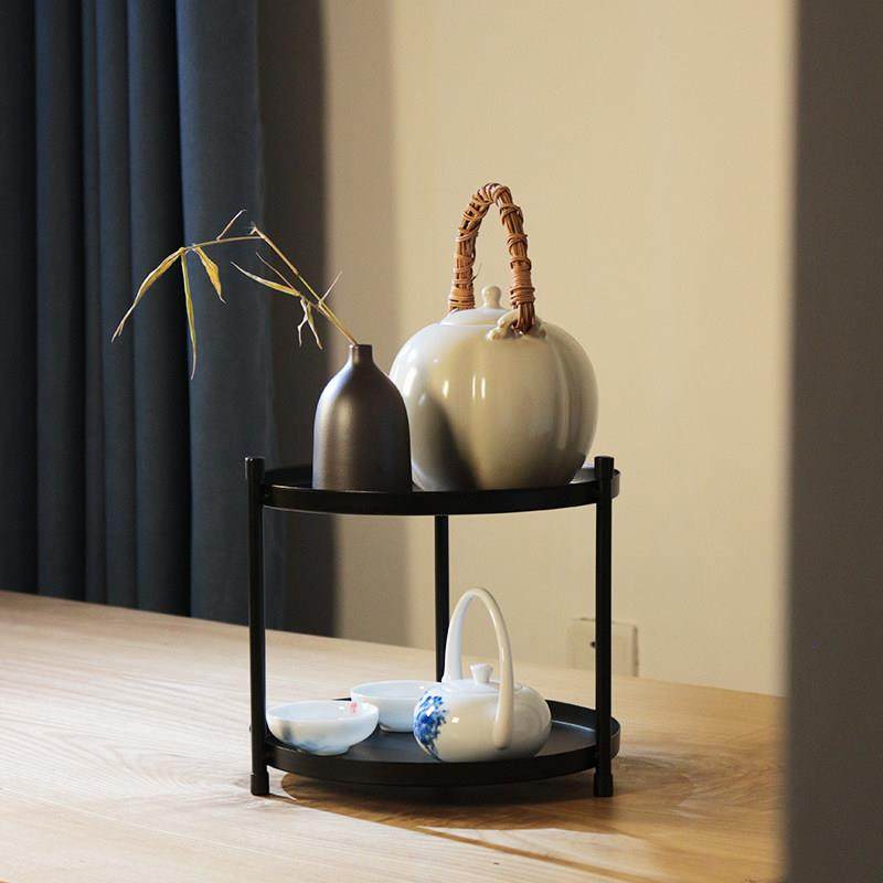 博古架铁艺中式多宝阁茶架子置物架茶叶柜茶具收纳架茶货架展示架,餐饮具,茶道/零配,淘宝优惠券,粉丝福利购,淘宝优惠卷