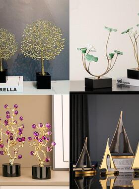 斯堪的纳维亚无障碍豪华盛开的花朵财富装饰品家庭书柜电视柜办公