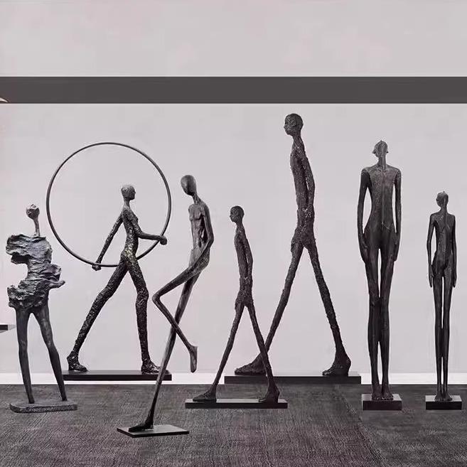 现代轻奢大型摆件落地抽象雕塑艺术品卡通人物落地灯创意展厅大堂