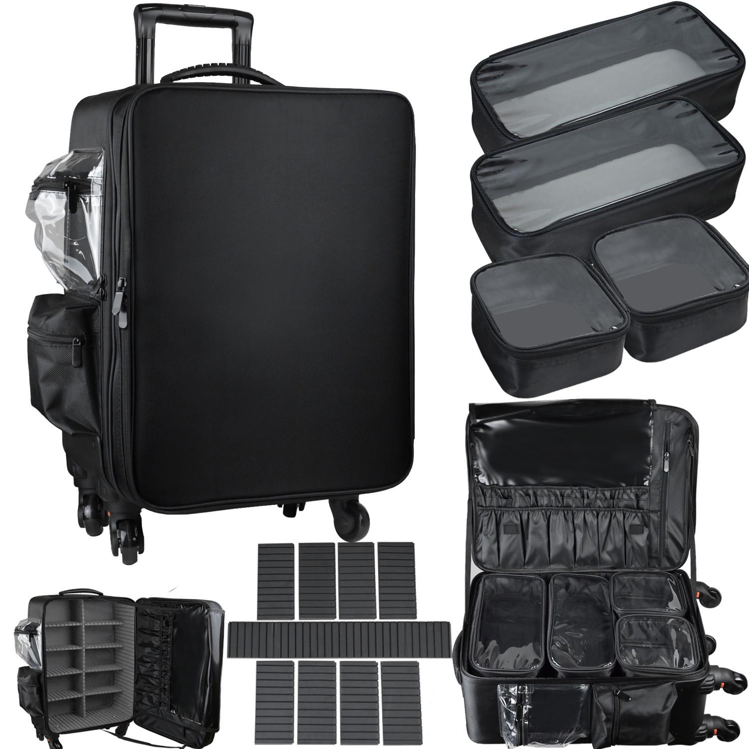 大容量专业化妆箱拉杆箱跟妆师收纳箱多功能纹绣美甲美容工具箱