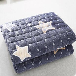 冬季珊瑚法兰绒床垫褥子软垫家用薄款双人床宿舍单人学生床铺垫被