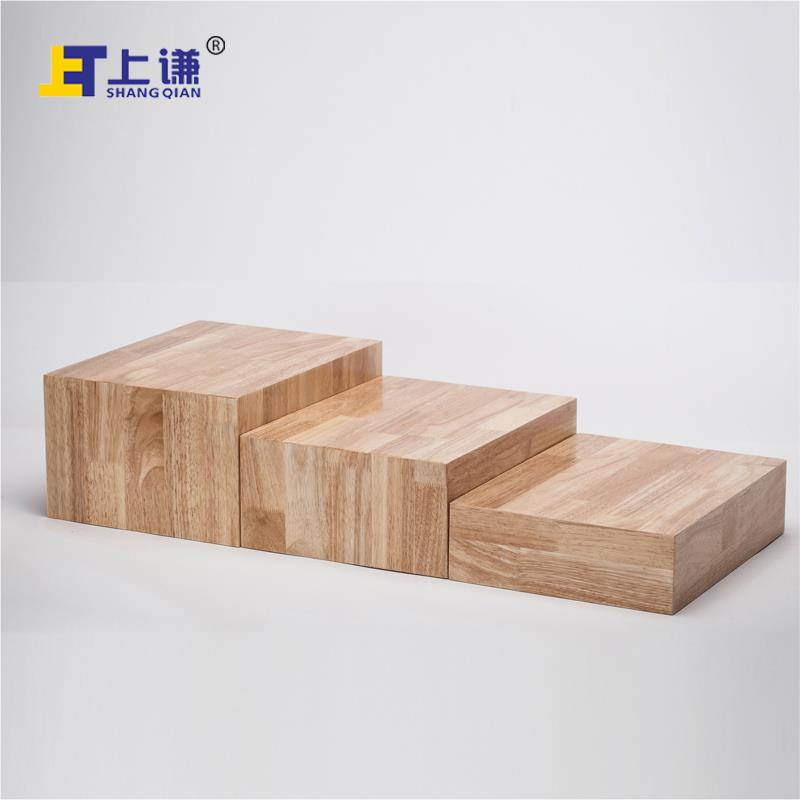 上谦橡胶木盒组合糕点西饼蛋糕面包房烘焙展柜中岛柜陈列软装陈设