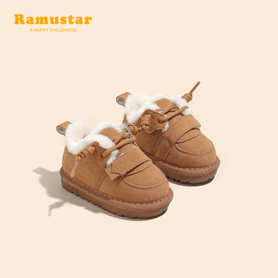 幼儿雪靴女加绒加厚冬季鞋小童冬鞋保暖短靴男婴儿防滑软底棉鞋