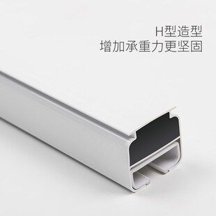 轨顶装双轨重型窗帘杆子静音加厚配件窗帘轨道滑轮直窗帘导轨侧盒