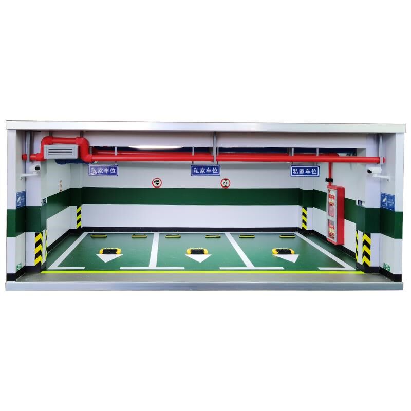 停车场模型场景汽车模型车库地下车模展示盒防尘1比18亚克力玩具