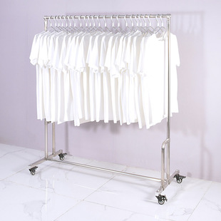 置地晾衣架落地单杆不锈钢晾晒架阳台晒被杆室内挂衣架面料布料架