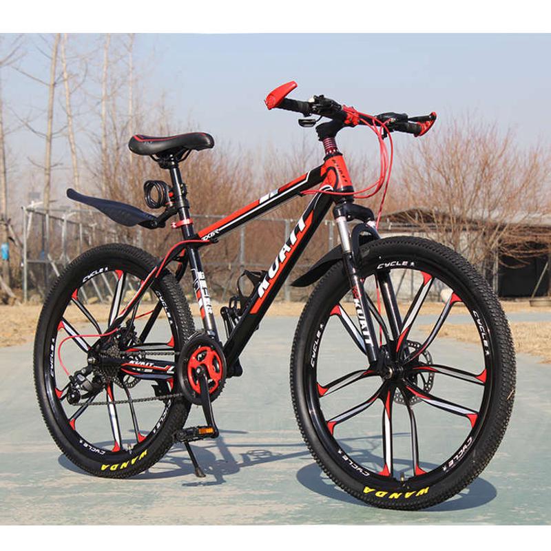 变速自行车男山地车越野轻便减震单车女学生成人24寸青少年赛车