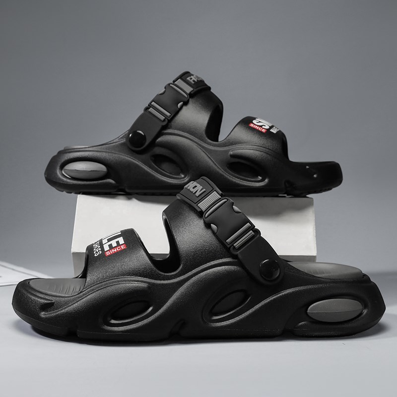 2025新款厚底凉鞋男款夏季外穿防滑防臭耐磨两穿开车沙滩拖鞋男士