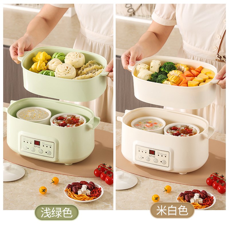 全自动宝宝煮粥锅婴儿辅食锅隔水炖电炖锅煲汤锅电炖盅家用陶瓷锅