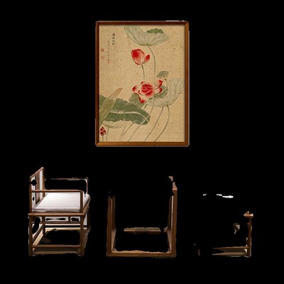 蒲塘秋艳卧室玄关复刻装饰画