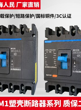 塑壳断路器三相380V断路器开关RCM1-125A250A400A630A三相四线4P