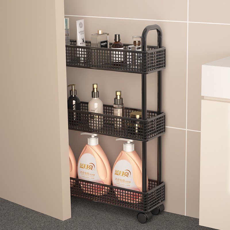 门后夹缝置物架卫生间缝隙浴室超窄款收纳柜极窄架子收纳架小推车