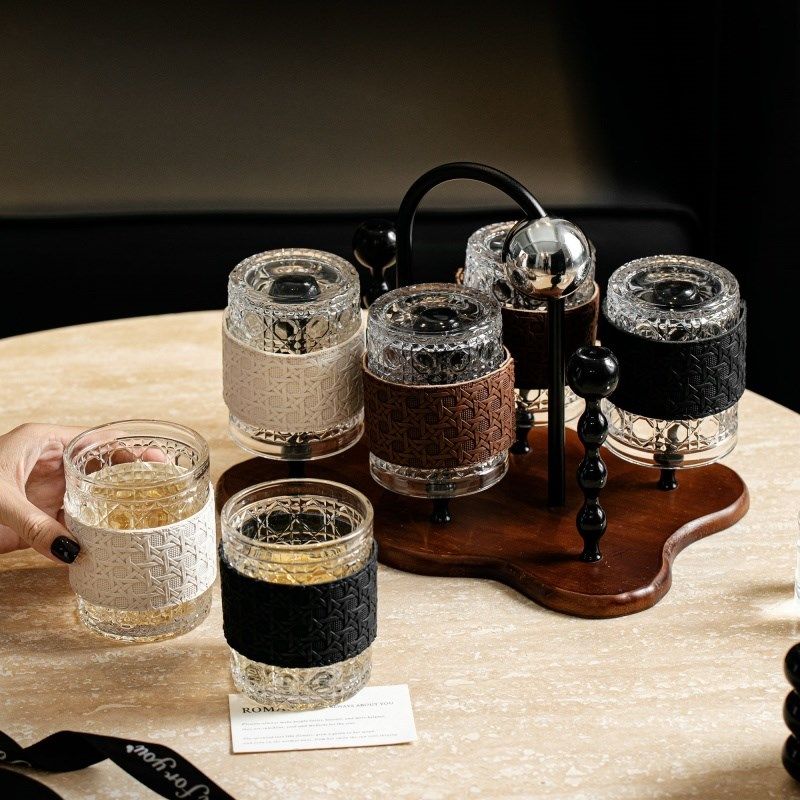 高级感客厅家用玻璃水杯套装2025新款高颜值精致招待客人杯子套装