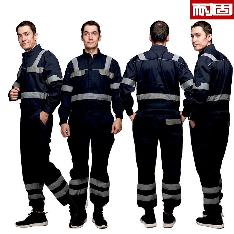 连体工作服男夏季全棉薄款连体衣防尘耐磨工M装机修车间工作服定
