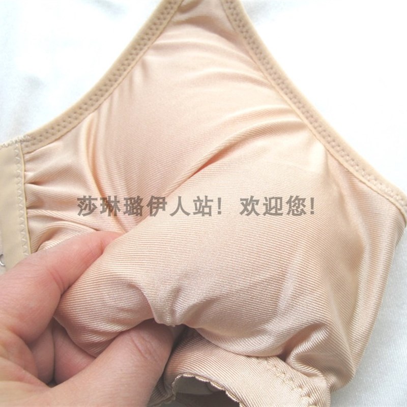 凹底外扩显大臀光面软手感分体硅胶义乳专用文胸套装内衣变装增胸