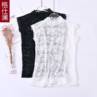 格仕澜新款无袖长款蕾丝假领子女百搭假领秋冬衬衫配毛衣装饰领子