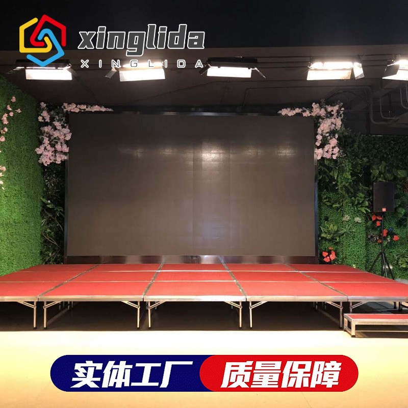 幼儿园室内小舞台t台活动折叠移动便携式酒店舞台板拼装简易地毯