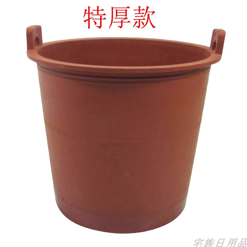 包邮特厚老式橡胶桶挑粪屎尿桶牛筋E桶农用塑料桶加大小号水桶花